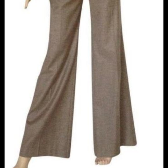 Women ESCADA Suit Wool Cashmere PANTSUIT Flare Bell Pants TAUPE EU 38 USA 8 10 - Picture 4 of 16